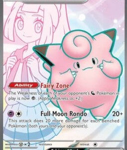 Lillie's clefairy EX 195 sleeved